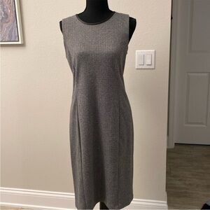 Ralph Lauren Elegant Gray Sleeveless Dress Lauren